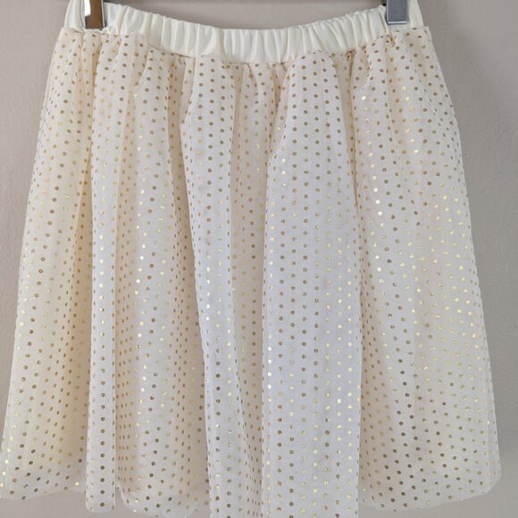 Girl's Polka Dot‎ Metallic Tulle Skirt Holiday Ballet Ballerina Size L (10-12) - Picture 2 of 13